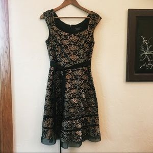 Gold and black dress